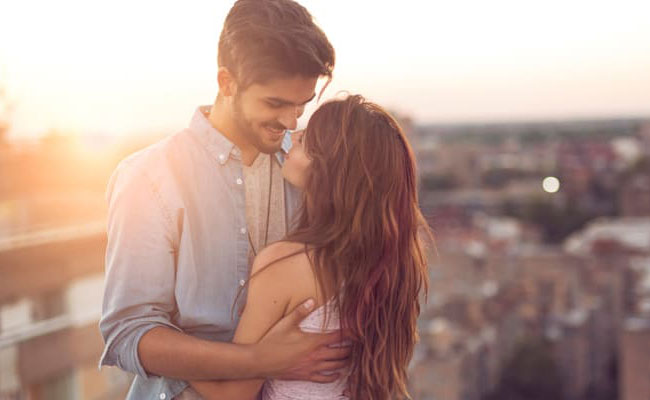 Couple sharing a calm evening moment